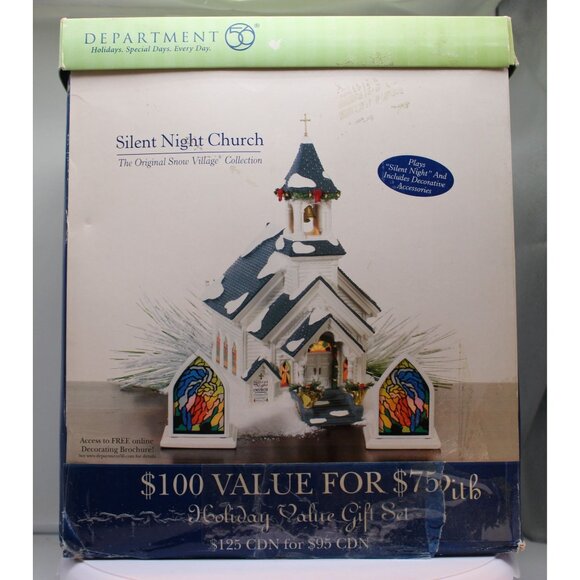 Dept 56 Snow Village - Silent Night Church - Picture 1 of 5